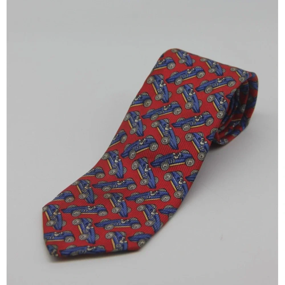 Robert Talbott Nordstrom Cars Tie Boys Kids Handmade Italian Silk USA Preppy 44